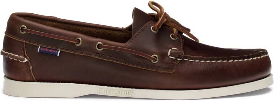 Sebago Handgemaakte Zeilschoenen Brown Heren