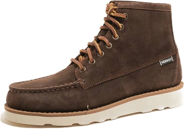 Sebago Heren Tala Mid Oiled Suede Schoenen Aw23 Brown Heren