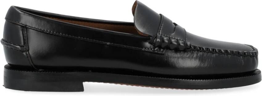 Sebago Klassieke Dan Dames Leren Mocassin Black Dames