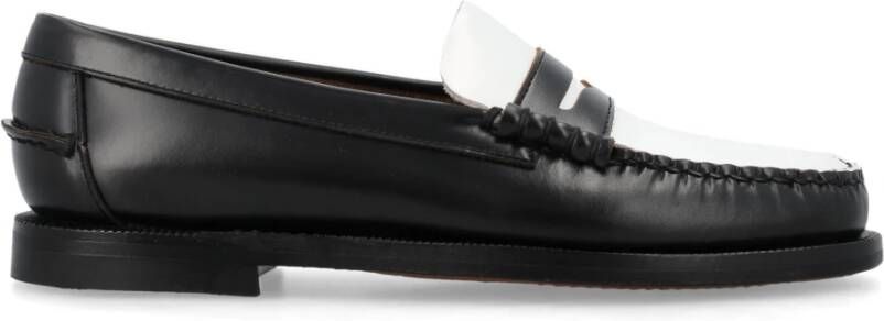 Sebago Klassieke Dan Loafers Zwart Wit