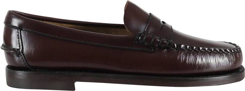 Sebago Klassieke Dan Zwarte Leren Loafer