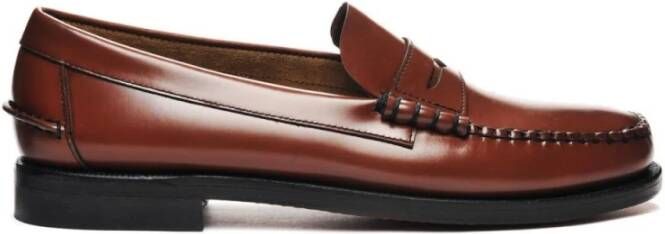 Sebago Klassieke handgemaakte waterdichte mocassins van leer Brown Heren