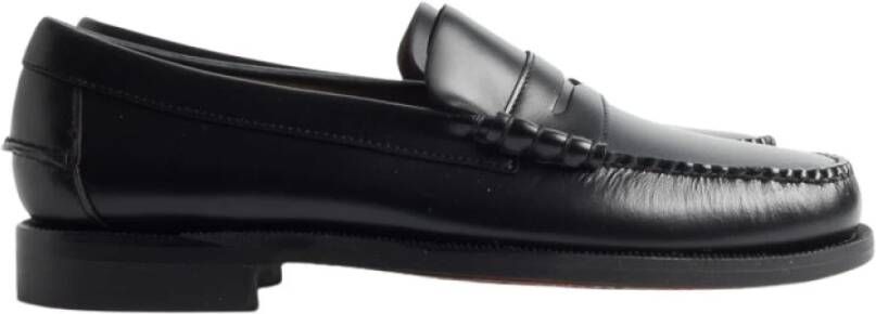 Sebago Klassieke leren instapper Italiaans gemaakt Black Dames