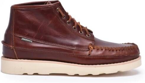 Sebago Leren Enkellaars met Rubberen Zool