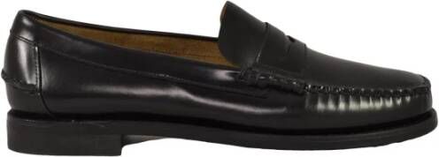 Sebago Leren Rubberen Zoolschoenen Black Heren