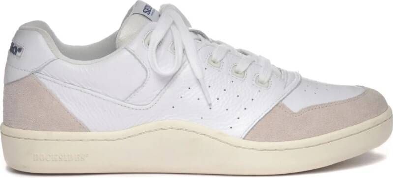 Sebago Leren sneakers met suède en canvas White