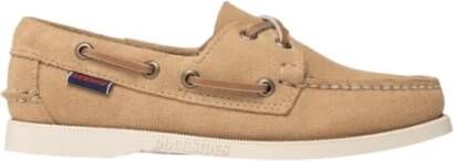Sebago Beige Mocassins Leren Schoenen Lichtgewicht Comfort Beige Dames