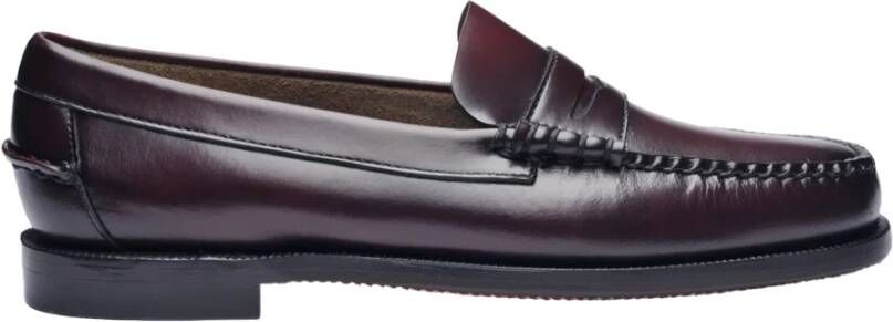 Sebago Bruin Leren Instap Sandalen