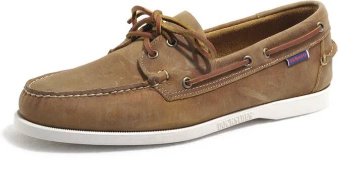 Sebago Docksides Portland Bruin Leren Bootschoenen Brown Heren