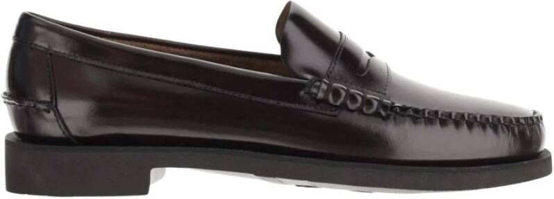 Sebago Bruine Leren Instappers Brown Heren