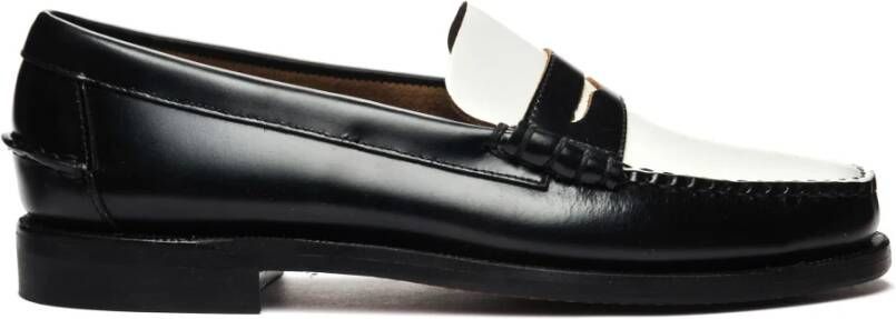 Sebago Met de hand gemaakt leren mocassin klassieke stijl Black Heren