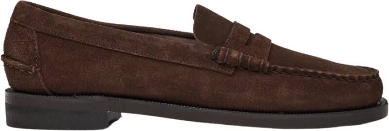 Sebago Met de hand gemaakte Suède Mocassins Brown Heren