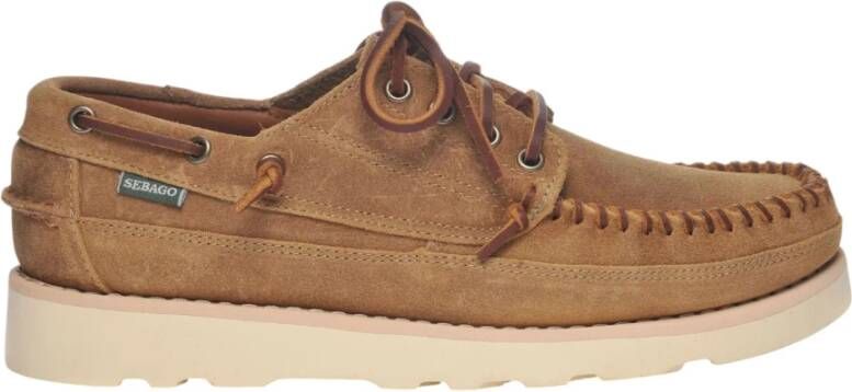 Sebago Platte Beige Schoenen Keuka Oil