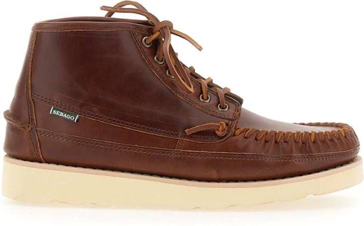 Sebago Leren Derbies in Native American-stijl Bruin Heren