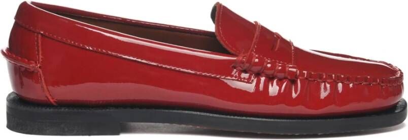 Sebago Rode platte schoenen Red Dames