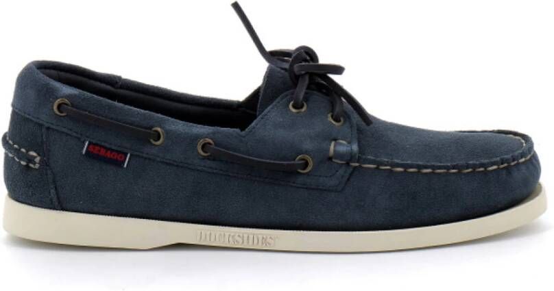 Sebago Veterschoen Heren Portland Flesh Out Blue Navy Blauw - Foto 5