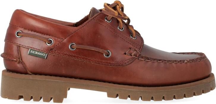 Sebago Handgemaakte Camelkleurige Leren Bootschoenen Brown Heren - Foto 3