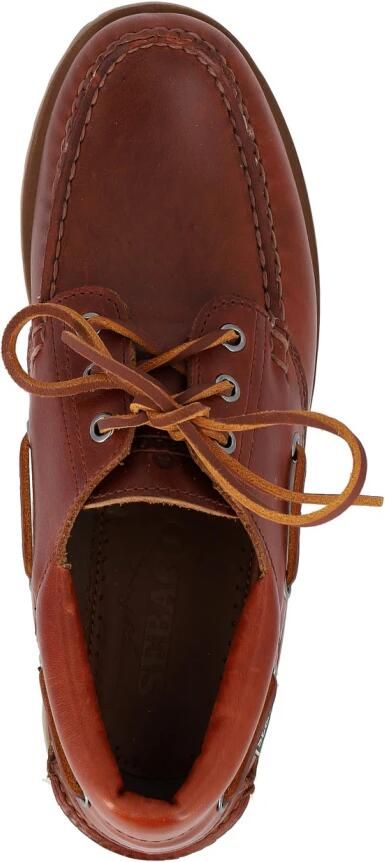 Sebago Handgemaakte Camelkleurige Leren Bootschoenen Brown Heren - Foto 2