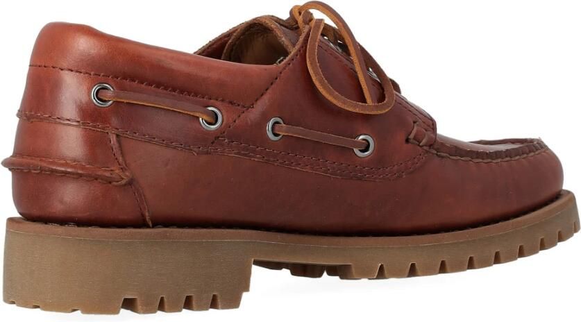 Sebago Handgemaakte Camelkleurige Leren Bootschoenen Brown Heren - Foto 13