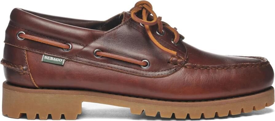 Sebago Handgemaakte Camelkleurige Leren Bootschoenen Brown Heren - Foto 14