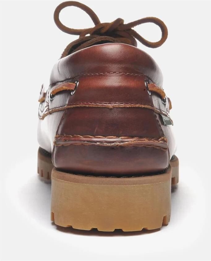 Sebago Handgemaakte Camelkleurige Leren Bootschoenen Brown Heren - Foto 9