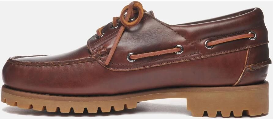 Sebago Handgemaakte Camelkleurige Leren Bootschoenen Brown Heren - Foto 15