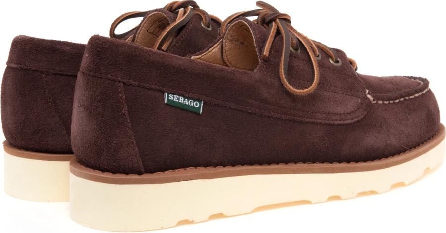 Sebago Donkerbruine Suède Veterschoenen Brown Heren - Foto 7