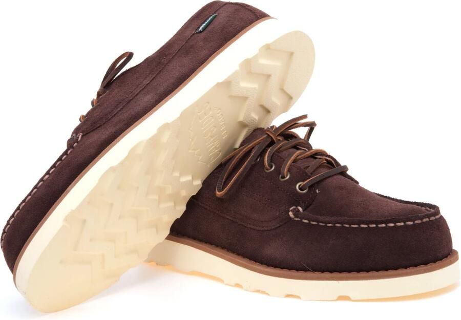 Sebago Donkerbruine Suède Veterschoenen Brown Heren - Foto 6