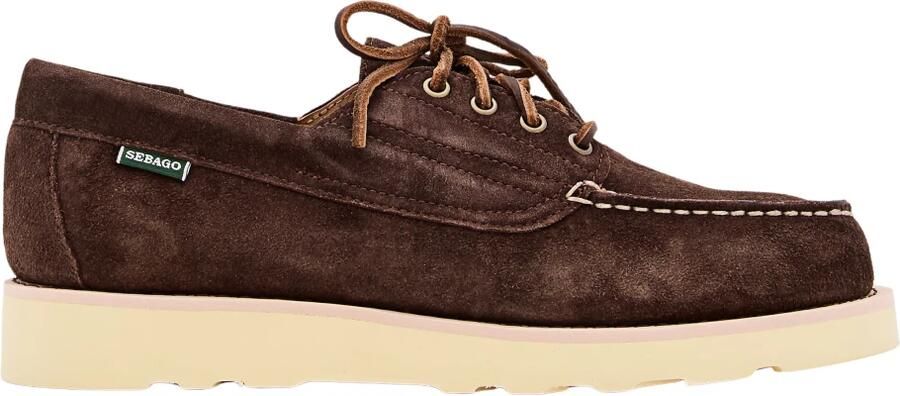 Sebago Donkerbruine Suède Veterschoenen Brown Heren - Foto 9