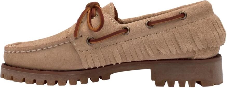 Sebago Beige Suède Franje Dames Loafer