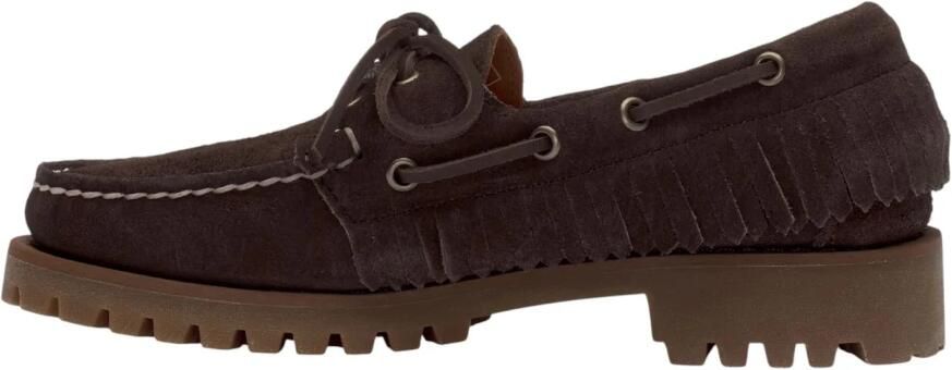 Sebago Bruine Suède Franje Loafer Vrouwen