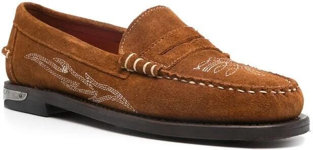 Sebago Bruine Suède Slip-On Penny Loafers