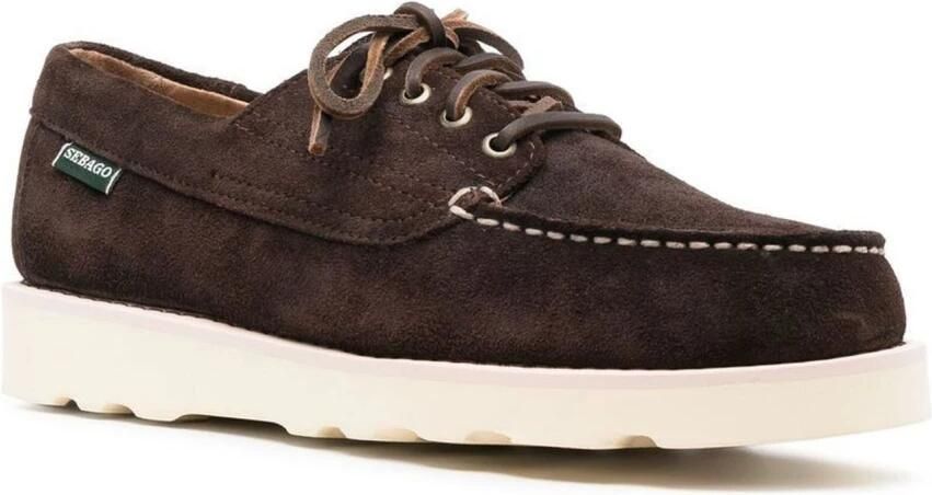 Sebago Bruine Suède Veterschoenen Loafers