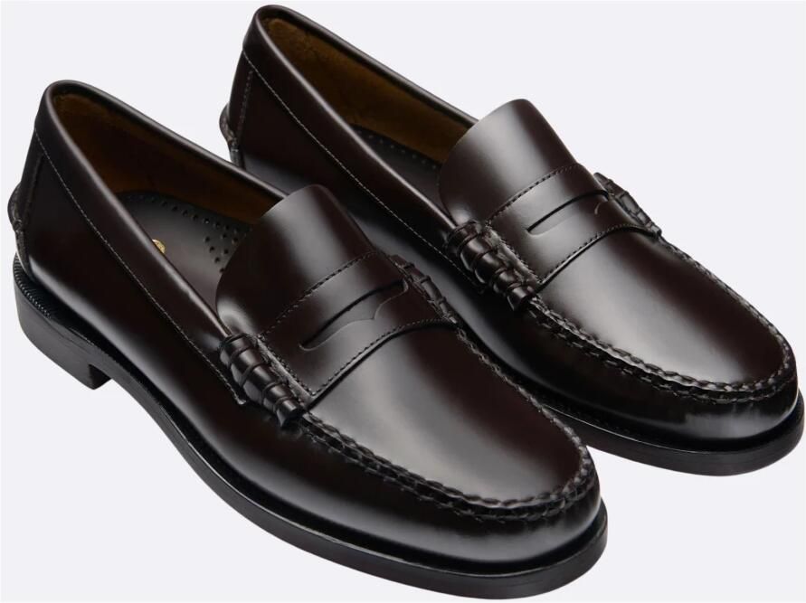 Sebago Bruine Loafer Schoen Leer Rubber Hak Brown Heren - Foto 8