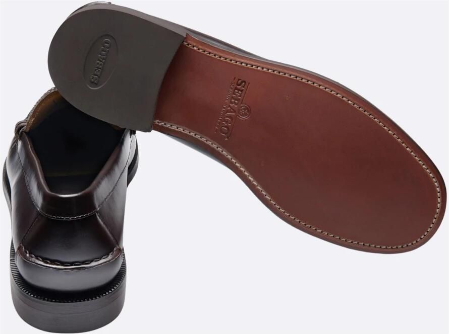 Sebago Bruine Loafer Schoen Leer Rubber Hak Brown Heren - Foto 9