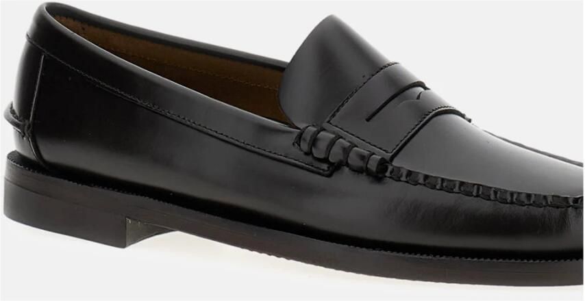 Sebago Bruine Loafer Schoen Leer Rubber Hak Brown Heren