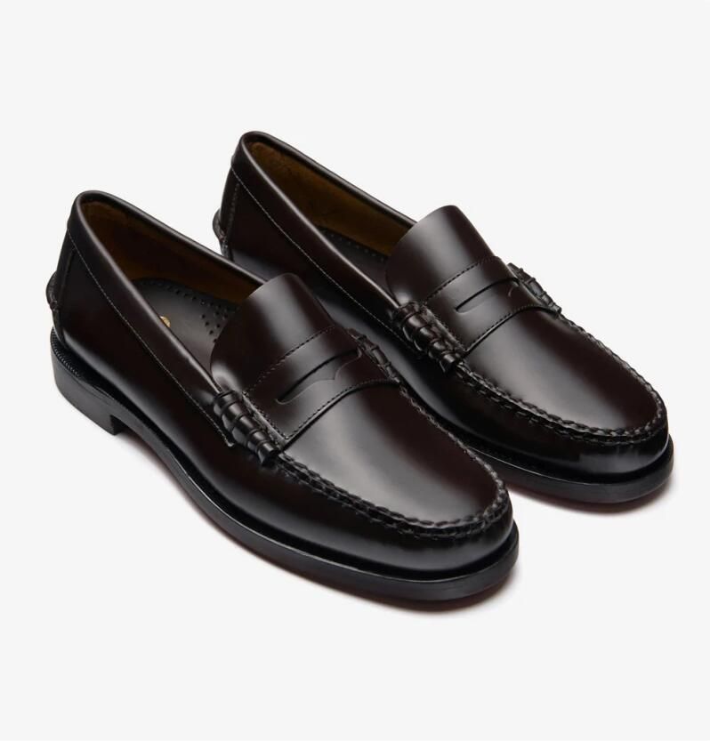 Sebago Bruine Loafer Schoen Leer Rubber Hak Brown Heren - Foto 6