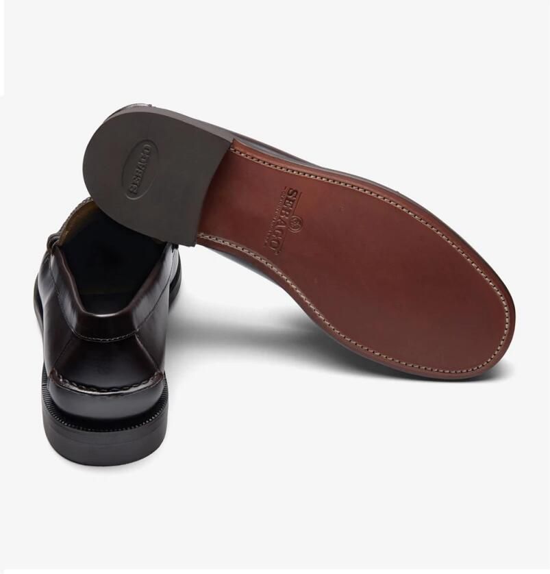Sebago Bruine Loafer Schoen Leer Rubber Hak Brown Heren - Foto 5