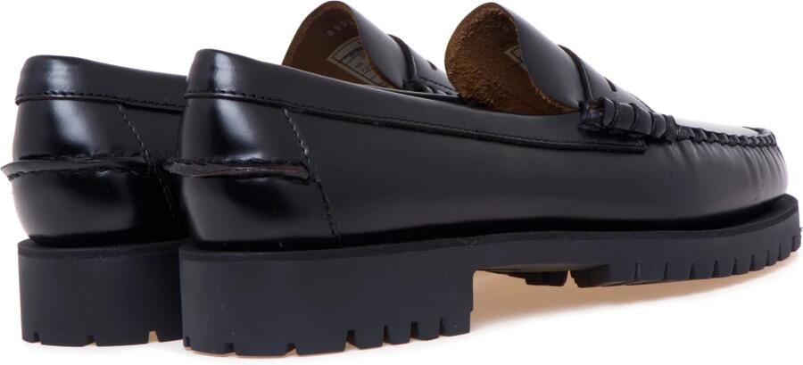 Sebago Zwarte leren platte schoenen voor het winterseizoen Black Dames - Foto 16