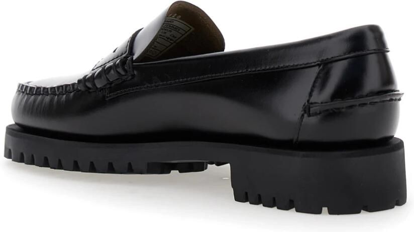 Sebago Zwarte leren platte schoenen voor het winterseizoen Black Dames - Foto 15