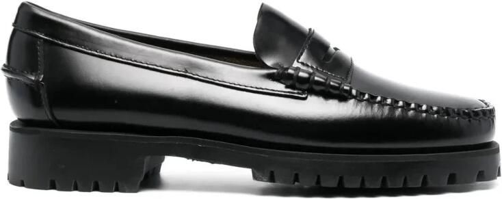 Sebago Zwarte leren platte schoenen voor het winterseizoen Black Dames - Foto 18