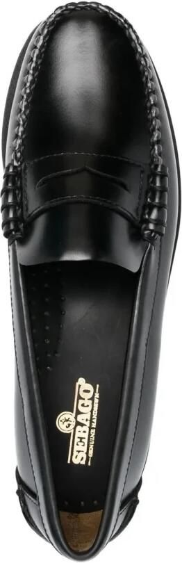 Sebago Zwarte leren platte schoenen voor het winterseizoen Black Dames - Foto 19