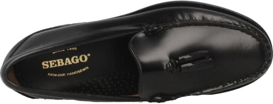 Sebago Klassieke leren instapper met kwastjes Black Heren - Foto 4