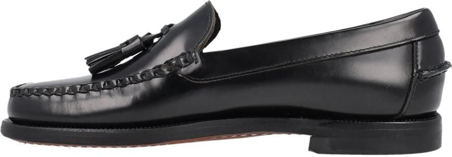 Sebago Handgemaakte Zwarte Leren Mocassins