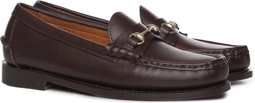 Sebago Klassieke Bordeaux Platte Schoenen voor Vrouwen Red Dames - Foto 4