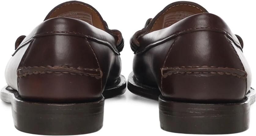 Sebago Klassieke Bordeaux Platte Schoenen voor Vrouwen Red Dames - Foto 3