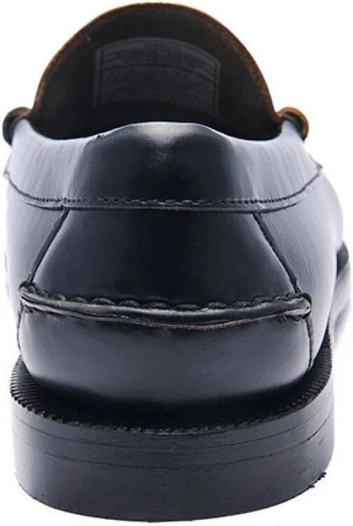 Sebago Klassieke Zwart & Wit Leren Mocassin