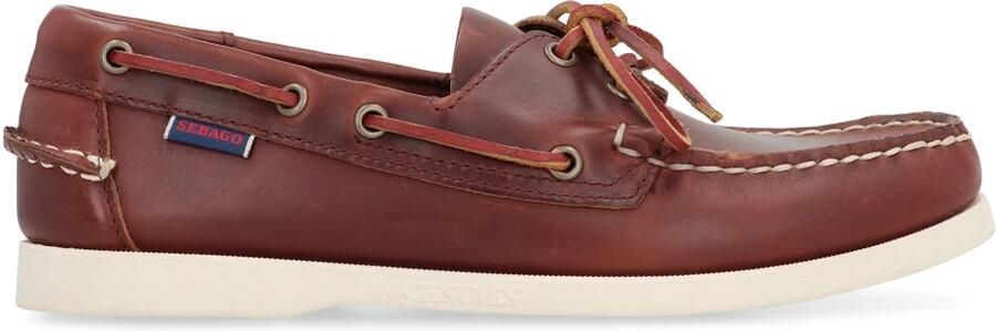 Sebago Leren Bootschoenen met Zichtbare Stiksels