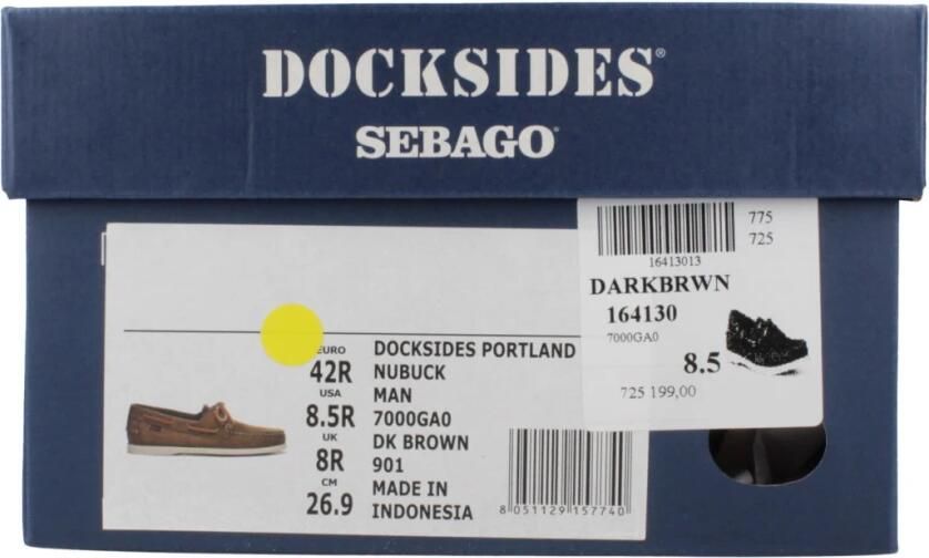 Sebago Bootschoenen docksides portland nubuck dk brow - Foto 10