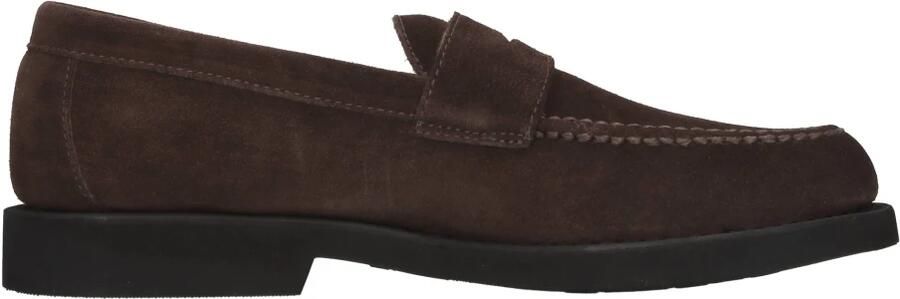 Sebago Met de hand gemaakt Suède Loafer met Uniek Design Brown Heren